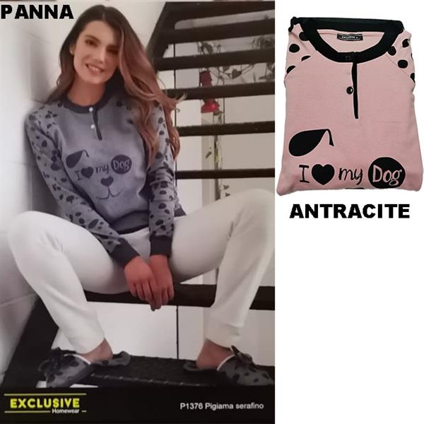 EXCLUSIVE PIG/A DONNA ART.P1376 ANTRACITE TG.M