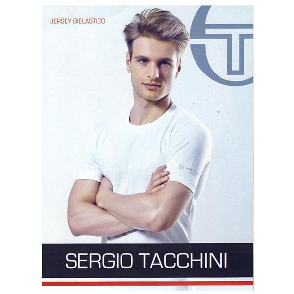 SERGIO TACCHINI COTONE JERSY BIELASTICO TM550 M/M G/C BIANCO TG.6/XL