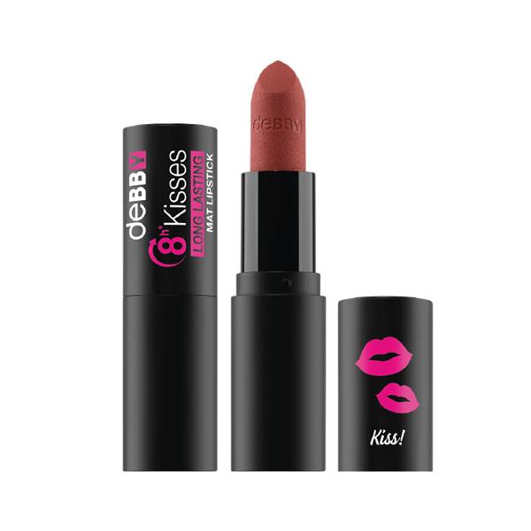 DEBBY 8h KISSES LONG LASTING MAT LIPSTICK 01 reliable nude