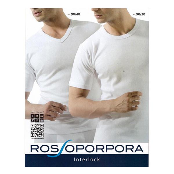 ROSSOPORPORA M/M SCOLLO V INTERLOCK ART.90/40 BIANCO TG.5